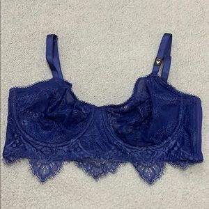VS Dream Angels Wicked Unlined Longline Indigo Bra